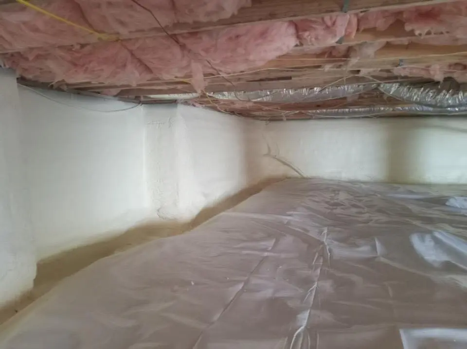 Crawl space encapsulation with closed-cell spray foam for Spray Foam Roofing in Kendall West